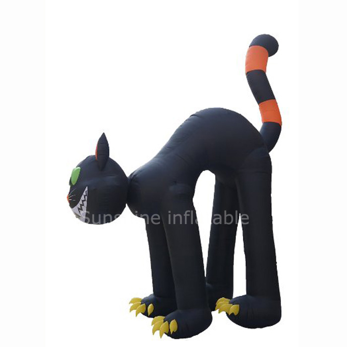 높은 품질 내구성 옥스포드 6mL 인기있는 거 대 한 할로윈 inflatables 검은 고양이 장식
